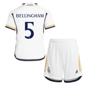 Real Madrid Jude Bellingham #5 Dětské Domácí dres komplet 2023-24 Krátký Rukáv (+ trenýrky)